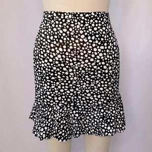 dalmatian printed frill skirt